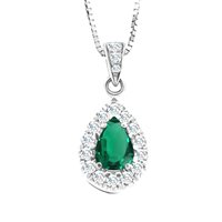Necklace Roman Gioielli Woman in White Gold Smeraldo 0.73 Ct R546A22N1222 - R546A22N1222